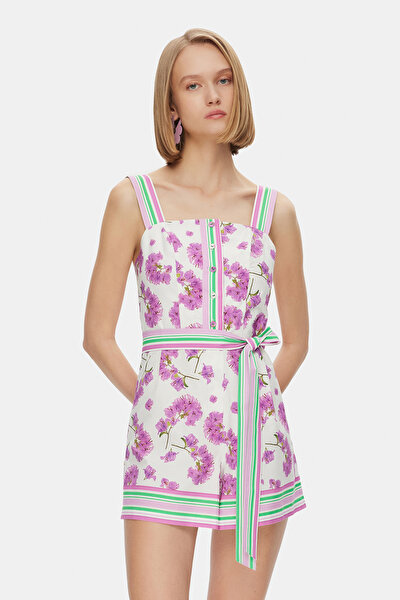 GREEN SQUARE SLEEVELESS SUSPENDER JUMPSUIT 3