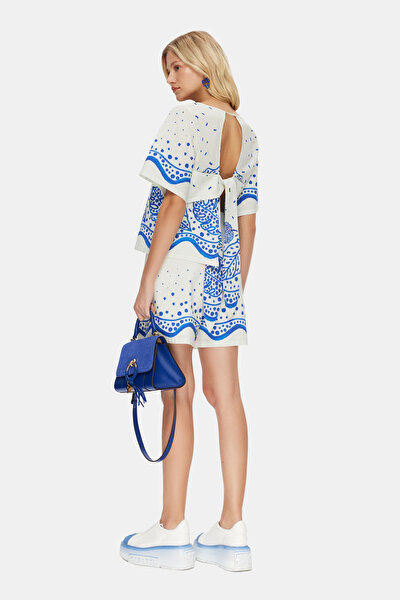 BLUE SHORT SLEEVE BLOUSE 4