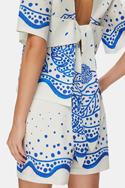BLUE SHORT SLEEVE BLOUSE 5