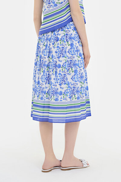 GREEN DESIGN FILLED MIDI SKIRT 3