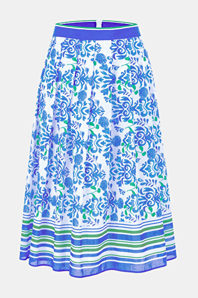 GREEN DESIGN FILLED MIDI SKIRT 4