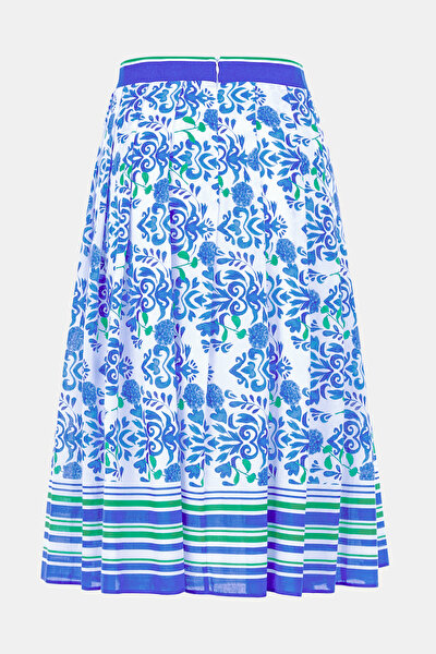 GREEN DESIGN FILLED MIDI SKIRT 5
