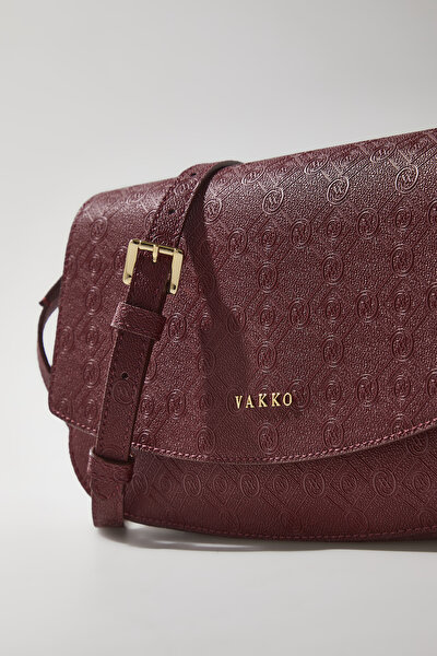 MAROON MONOGRAM BAG 5