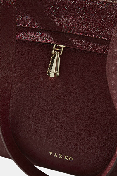 MAROON MONOGRAM BAG 5