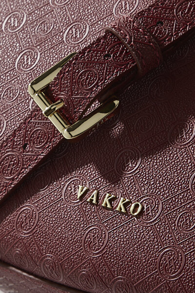 MAROON MONOGRAM BAG 5