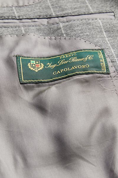 GRAY MELANGE WOOL POLYAMIDE SUIT 10
