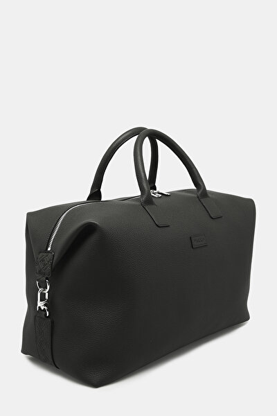 BLACK MONOGRAM LEATHER BAG 3