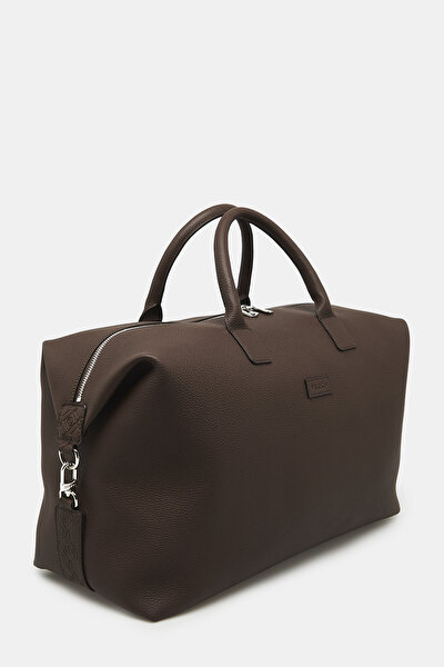 BROWN MONOGRAM LEATHER BAG 3
