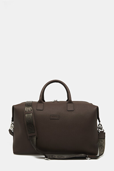 BROWN MONOGRAM LEATHER BAG 5