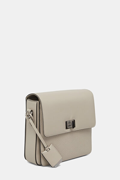 SAND MONOGRAM LEATHER BAG 3