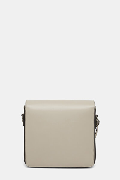 SAND MONOGRAM LEATHER BAG 4