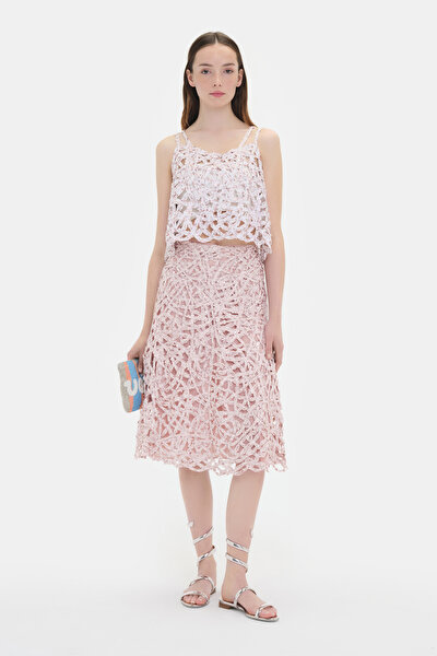 LIGHT PINK SLEEVELESS SUSPENDER BLOUSE 4