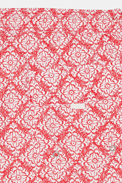 RED MOTİF ELASTIC SWIMSUIT 3