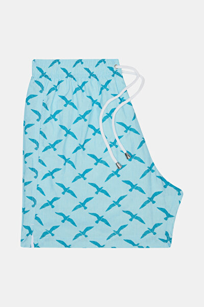 WATER GREEN DESIGN FILLED ELASTIC SWIMSUIT 4