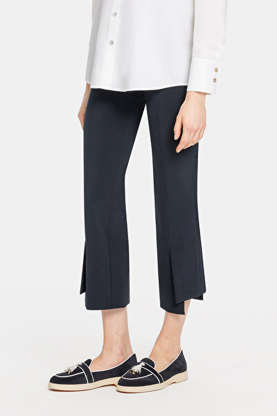 NAVY BLUE SKINNY LEG TROUSERS 3