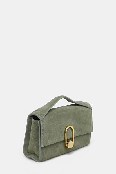 KHAKI SUEDE BAG 3