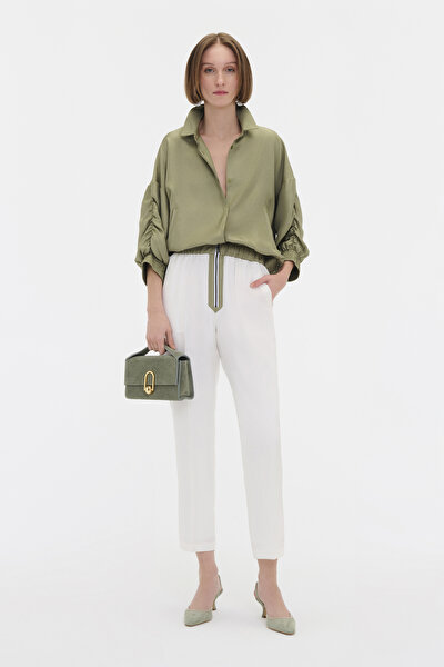 KHAKI SUEDE BAG 5