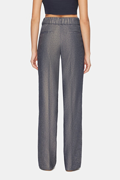 NAVY BLUE STRAIGHT CUT TROUSERS 3