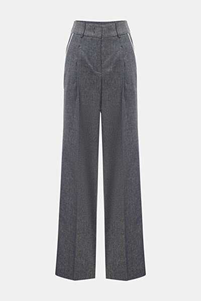 NAVY BLUE STRAIGHT CUT TROUSERS 4