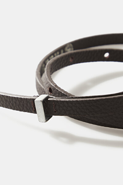 BROWN LEATHER BELT 3