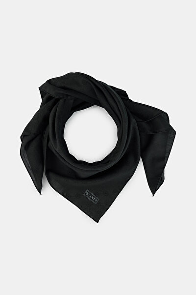 BLACK COTTON/SILK SCARF 3