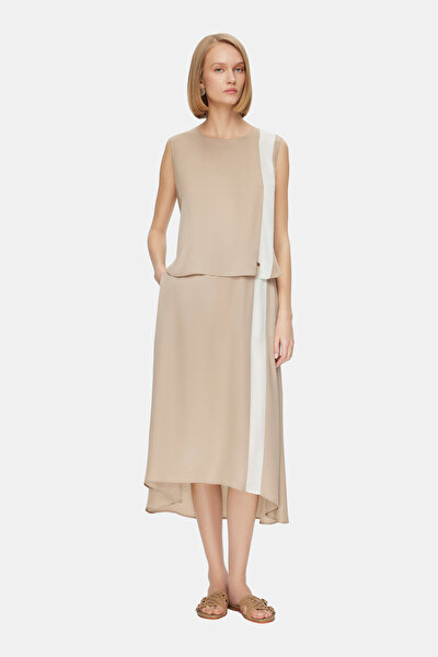 ECRU BASIC / ROUND NECKLINE SLEEVELESS BLOUSE 3