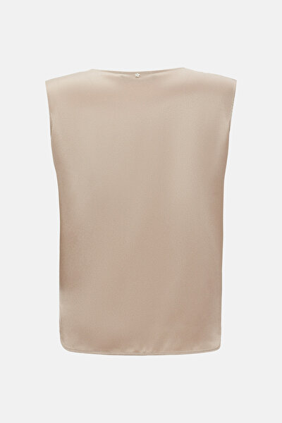 ECRU BASIC / ROUND NECKLINE SLEEVELESS BLOUSE 5