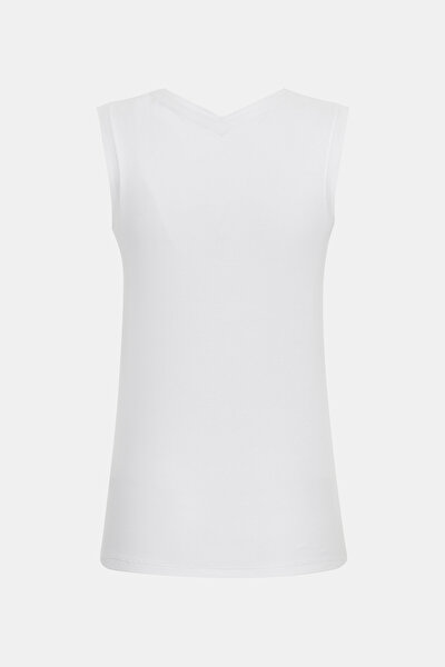 GREY V NECK SLEEVELESS TSHIRT 5