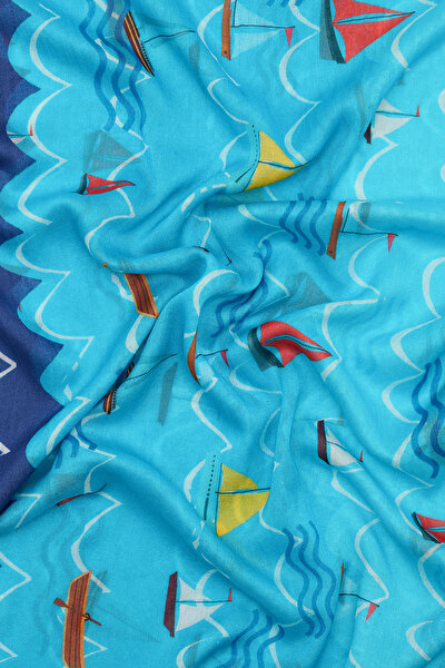 MULTICOLOR DESIGN FILLED COTTON/MODAL SHAWL 4
