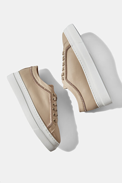 BEJ DERİ SNEAKER 5