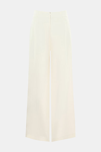 CREAM STRAIGHT CUT TROUSERS 5