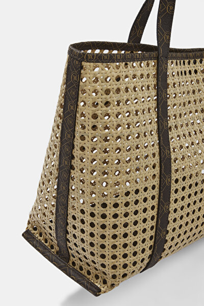 BEIGE MONOGRAM BAG 5