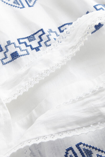 BEYAZ KETEN KAFTAN 4