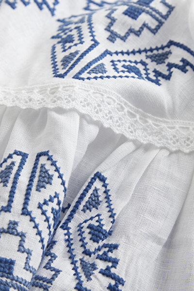 BEYAZ KETEN KAFTAN 5