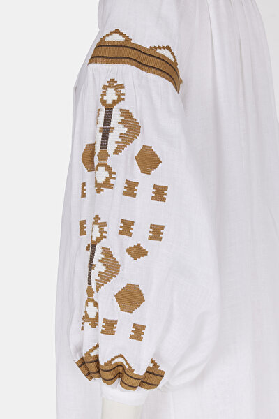 BEYAZ KETEN KAFTAN 3