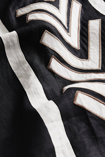 BLACK LINEN CAFTAN 5