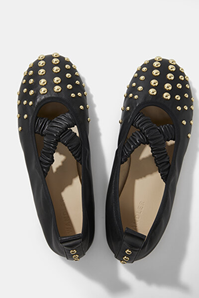 BLACK FLAT SHOES 8
