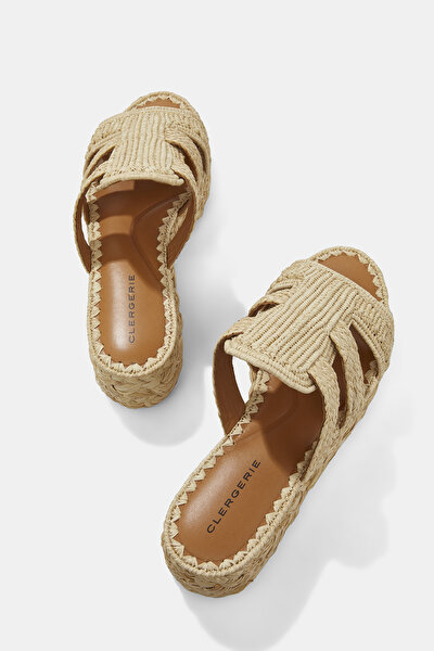 NATURAL RAFFIA SLIPPER 5