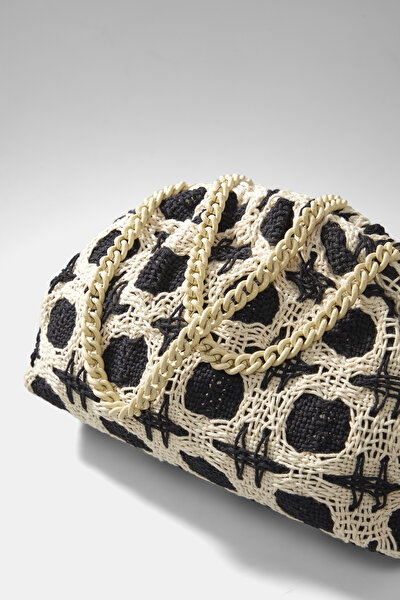 BLACK KNITTING DESIGN BAG 5