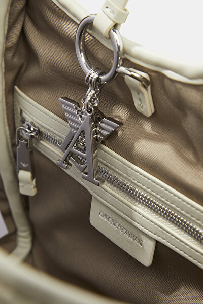 ECRU KNITTING DESIGN LEATHER BAG 9