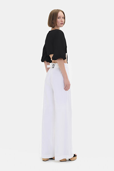 BLACK V NECK SHORT SLEEVE BLOUSE 4