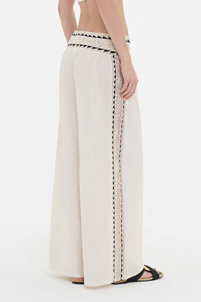 BLACK WIDE LEG TROUSERS 3