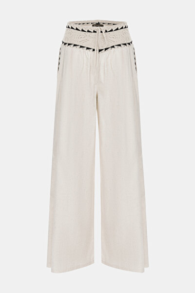 BLACK WIDE LEG TROUSERS 4