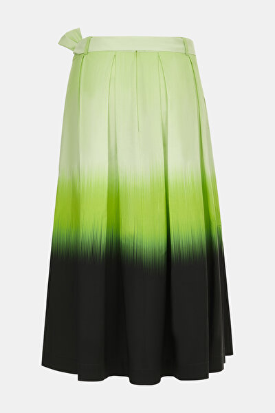 GREEN DEGRADE DESIGN MIDI SKIRT 5