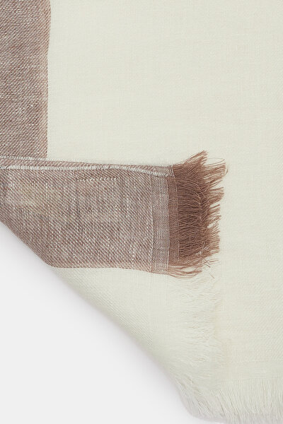 BROWN LINEN SHAWL 3