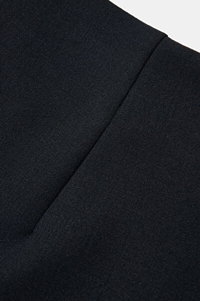 DARK NAVY BLUE SKINNY LEG TROUSERS 4