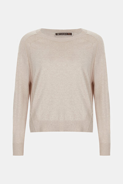 BEIGE BASIC / ROUND NECKLINE TRICOT JERSEY 4