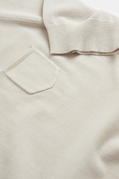 LIGHT YELLOW BASIC / ROUND NECKLINE TRICOT JERSEY 4