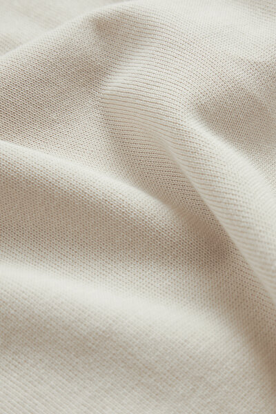 LIGHT YELLOW BASIC / ROUND NECKLINE TRICOT JERSEY 5