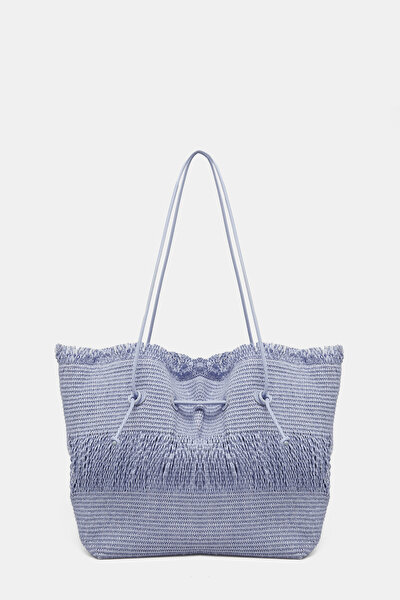 LILAC RAFFIA BAG 3